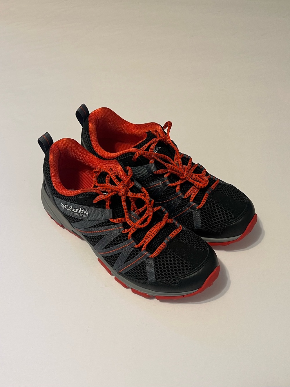 Columbia Men’s Black and Orange Trail Sneakers